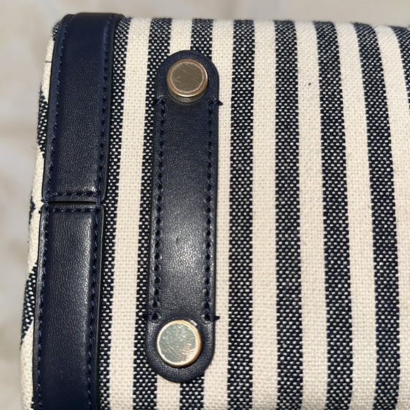 Kate spade navy and cream striped canvas bag - Picture 8 of 17